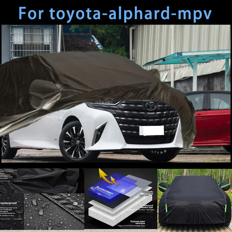 

For toyoya-alphard-mpv Outdoor Protection Full Car Covers Snow Cover Sunshade Waterproof Dustproof Exterior Car accessories