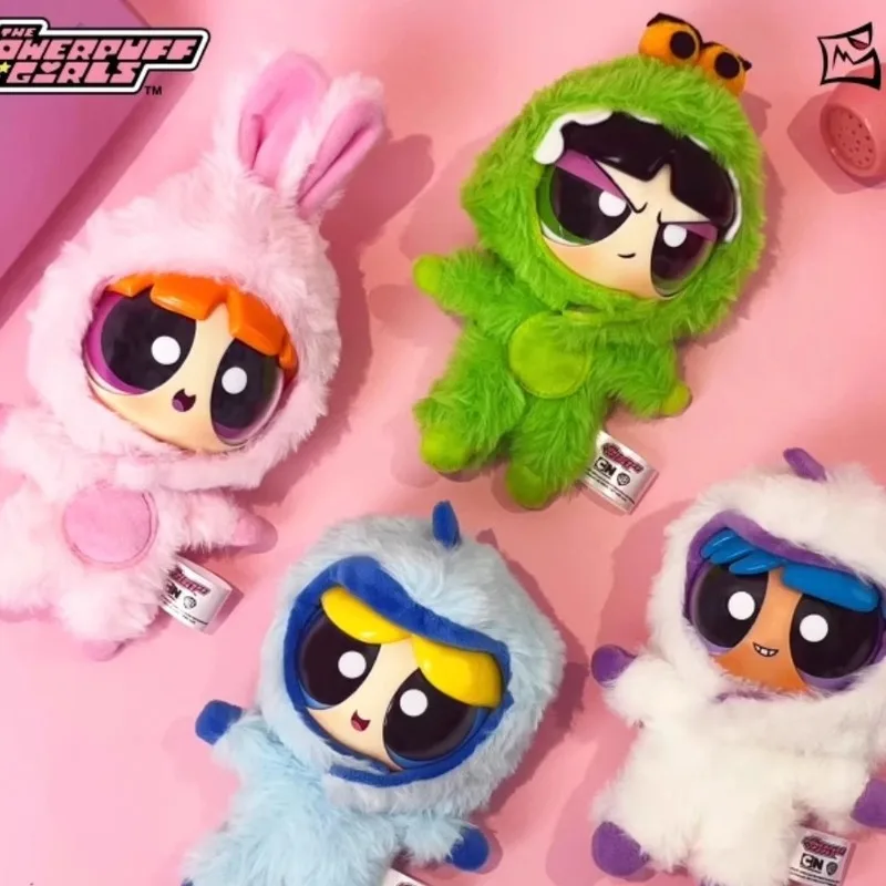 The Power Puff Girl  Party Blind Box Can Love Kawaii Action Toy Figurine Peripheral Pendant Decorate Girl'S Birthday Gift