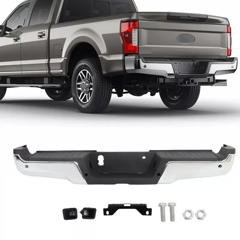 Chrome Assembly Rear Bumper For 2017-2022 Ford F250 F-350 Super Duty W/ Park FO1103198