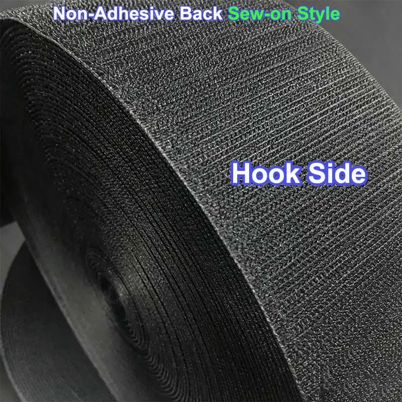 25Meter Sew on Hook and Loop Strips Non-Adhesive Back Nylon Fabric Fastener Tape for Clothing Sewing DIY Crafts 16-50mm Wide