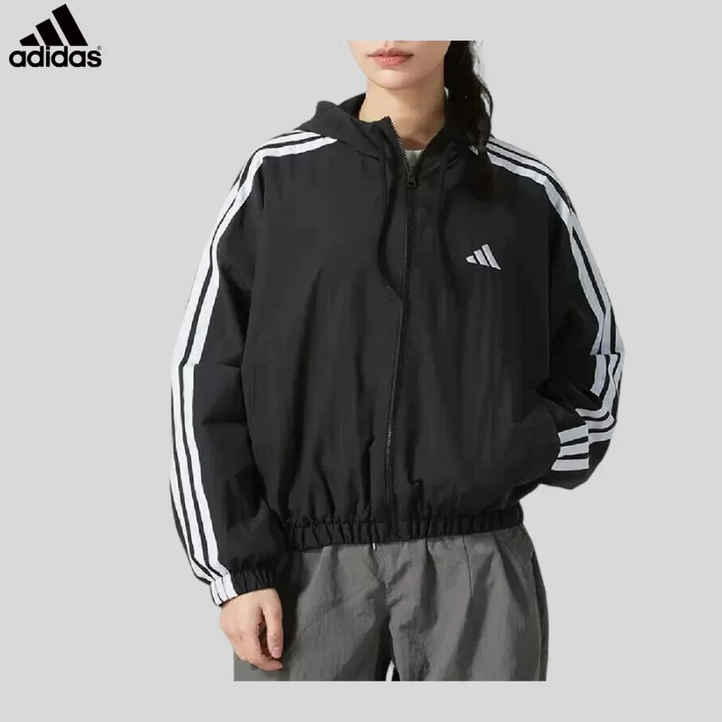 adidas Quick Dry Woven Wind Jacket Spring Sweat Resistant Fitness Training Light OuterJZ2162 1PCS