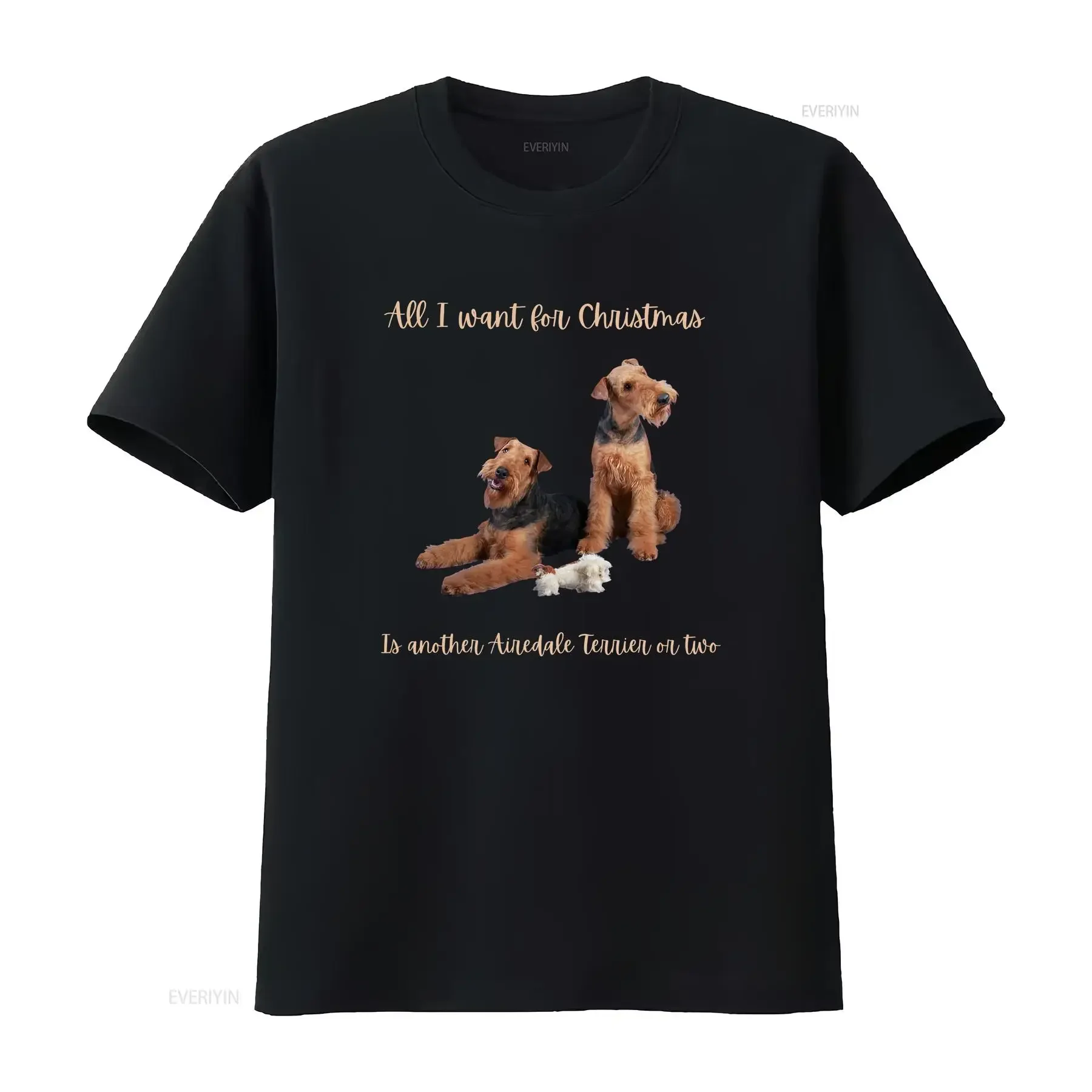 Funny Dog T shirt Airedale Terrier for Lover Women and Men vintage Washed Breathable Top For Everyday Wear fashion Unisex