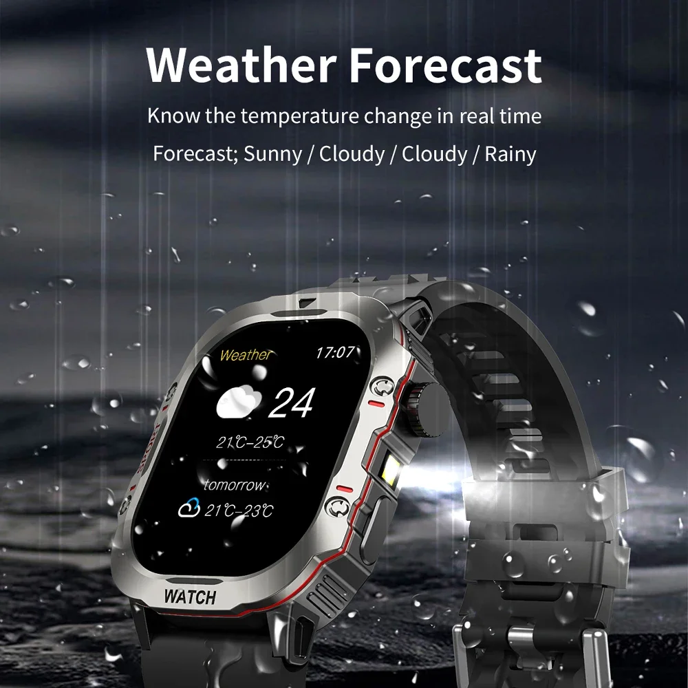 New  Smart Watch GPS Outdoors Motion Trajectory LED FlashlightMulti sport Mode Health Monitoring Waterproof Smart Watch
