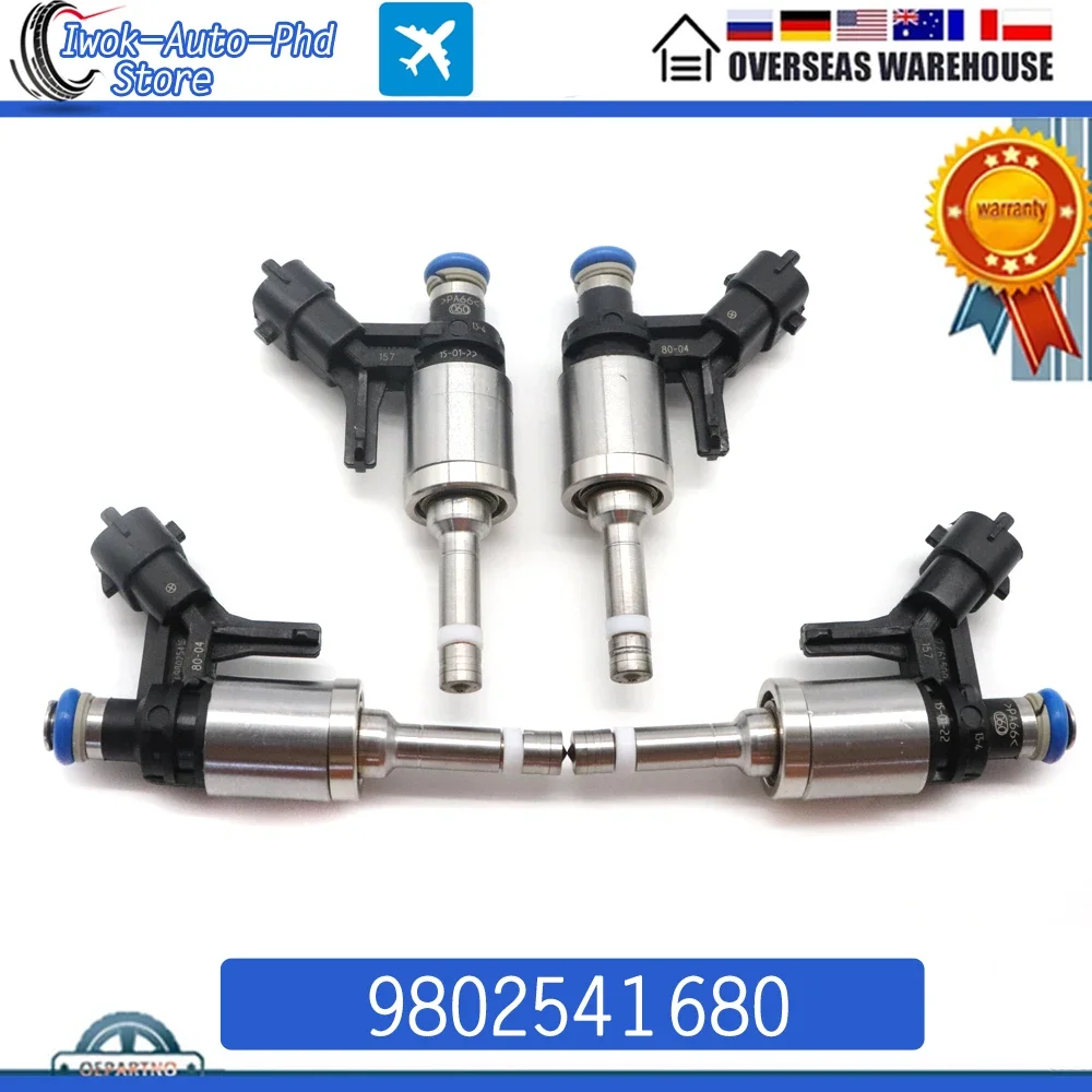 

9802541680 4pcs Car Fuel Injectors Nozzle 980 254 1680 for Peugeot 308 408 508 for Citroen C4 for BMW Mini 1.6L