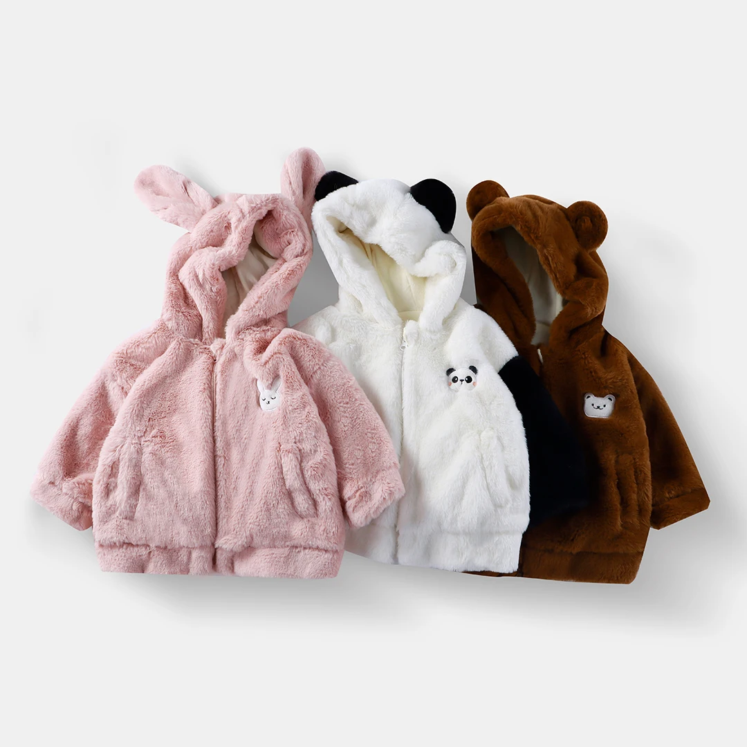 Fashion Children Plush Coat Autumn Winter Warm Baby Girl Boy Casual Jacket Greatcoat 12 18 Month Kids Clothing Toddler Outerwear