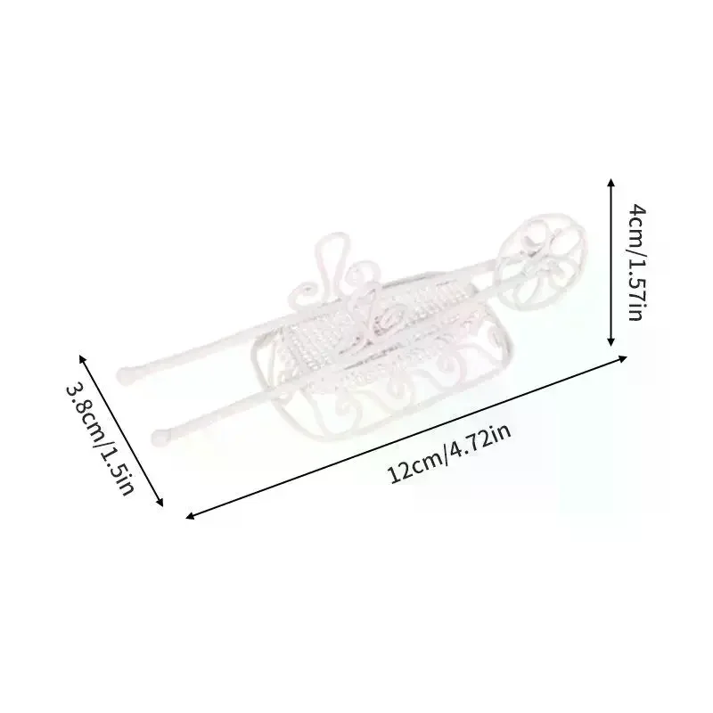 ของตกแต่งโต๊ะทำงานน่ารักสไตล์คาวาอี้ ของขวัญ อุปกรณ์เสริมสวนบ้านตุ๊กตา 1 ชิ้น รถเข็นเหล็กจิ๋วสุดน่ารักสไตล์อินส์