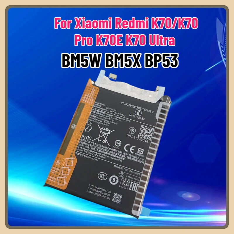 

BM5W BM5X BP53 Battery For Xiaomi Redmi K70/K70 Pro K70E K70 Ultra Mobile Battery