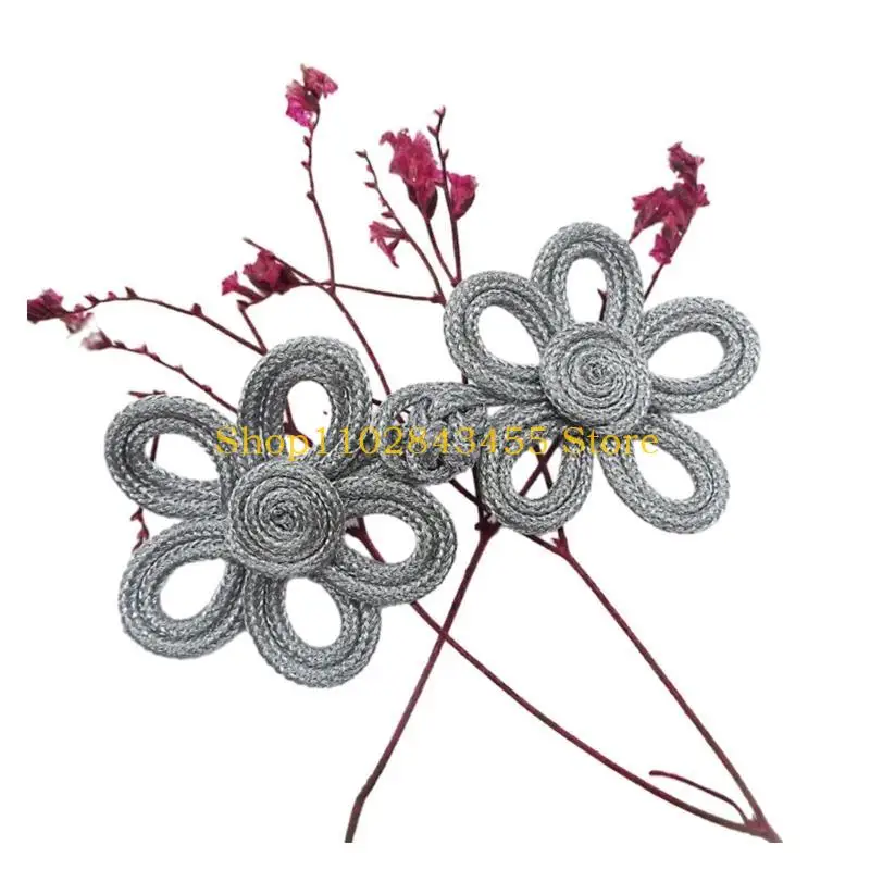 

49MC Gold Silk Fasteners Buckle Buttons DIY Clothing Making Supplies Decoration