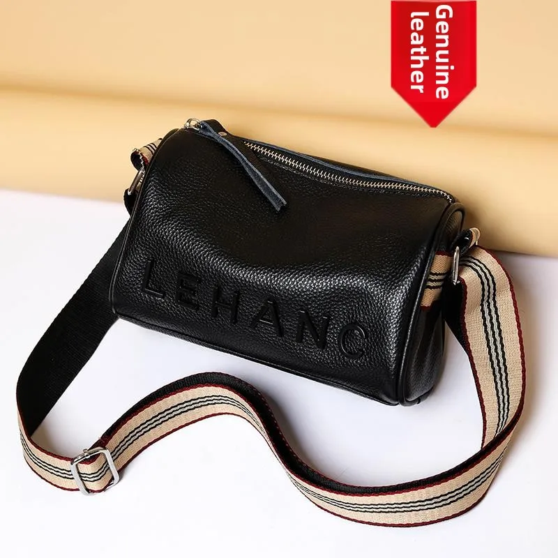 

Faionable Soft Leather Crossbody Bag Women's oulder Bag Hong Kong Sle First Layer Cowhide Versatile Small Bag for Youth