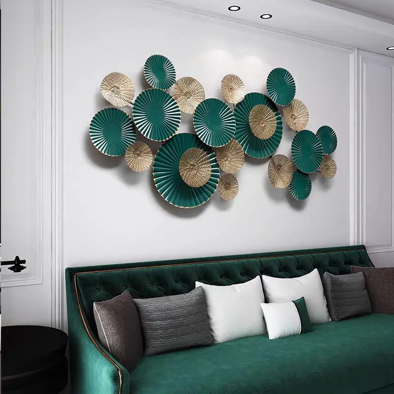 Modern Metal Wall Art 3D Iron Craft Decor Luxury Living Room Hanging Ornament for Sofa Background Home Decoration