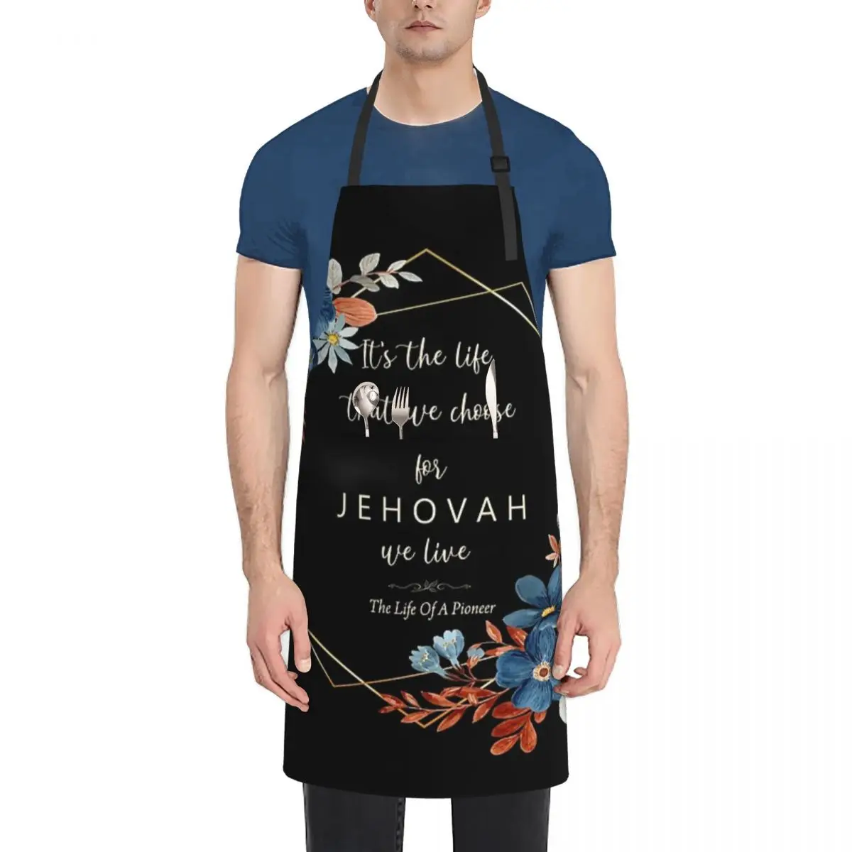 

JW Pioneer Life Waterproof Kitchen Apron For Women/Men With Pockets Work Restaurant Shop Waiter Work Uniform