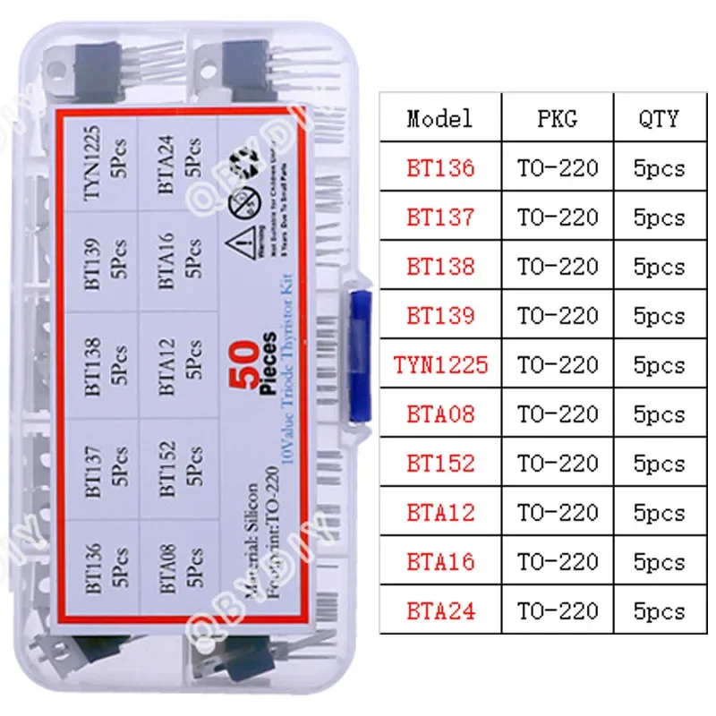 DIP SMD Mosfet Triode Thyristor PNP NPN Voltage regulator Chip Transistor Assortment Kit DIY Mixed Electronic component package