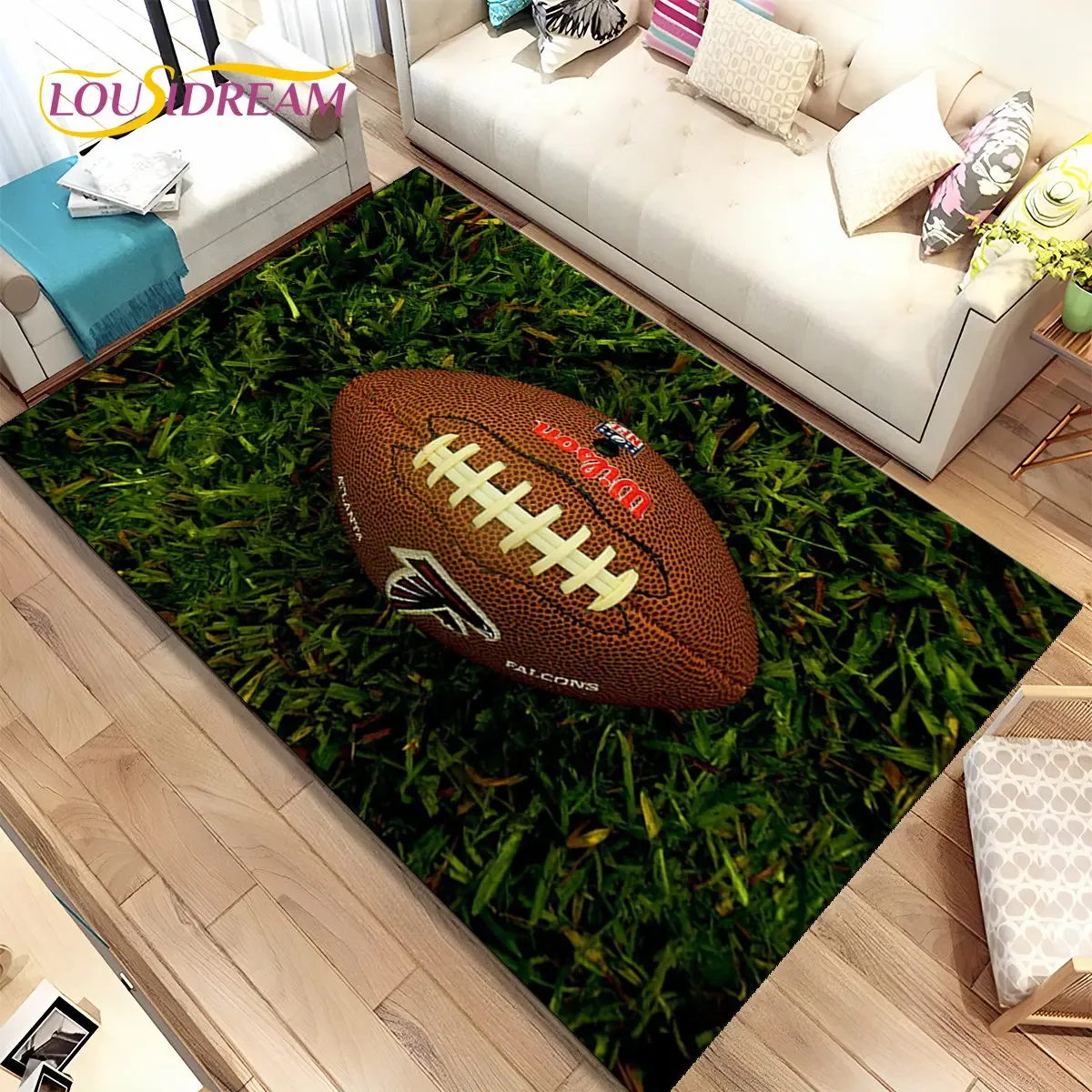 

Rugby American Football Field Area Rug,Carpet Rug for Living Room Bedroom Sofa Doormat Decoration,kids Play Non-slip Floor Mat