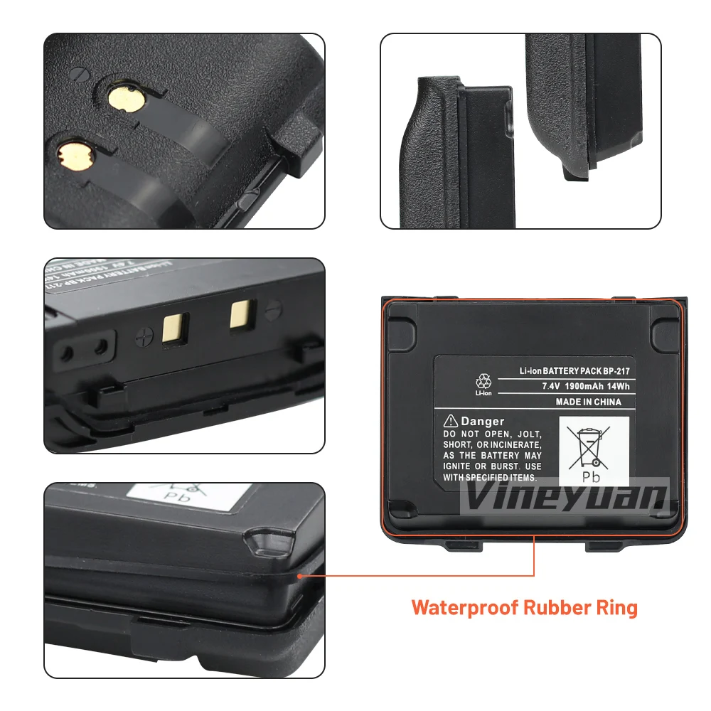 Imagem -02 - Bateria de Substituição para Icom Ic80ad Ic-91a Ic-91ad Ic-e80d Ic-e90 Ic-e91 Ic-t90 Ic-t90a 1900mah Ic-t90e Novo