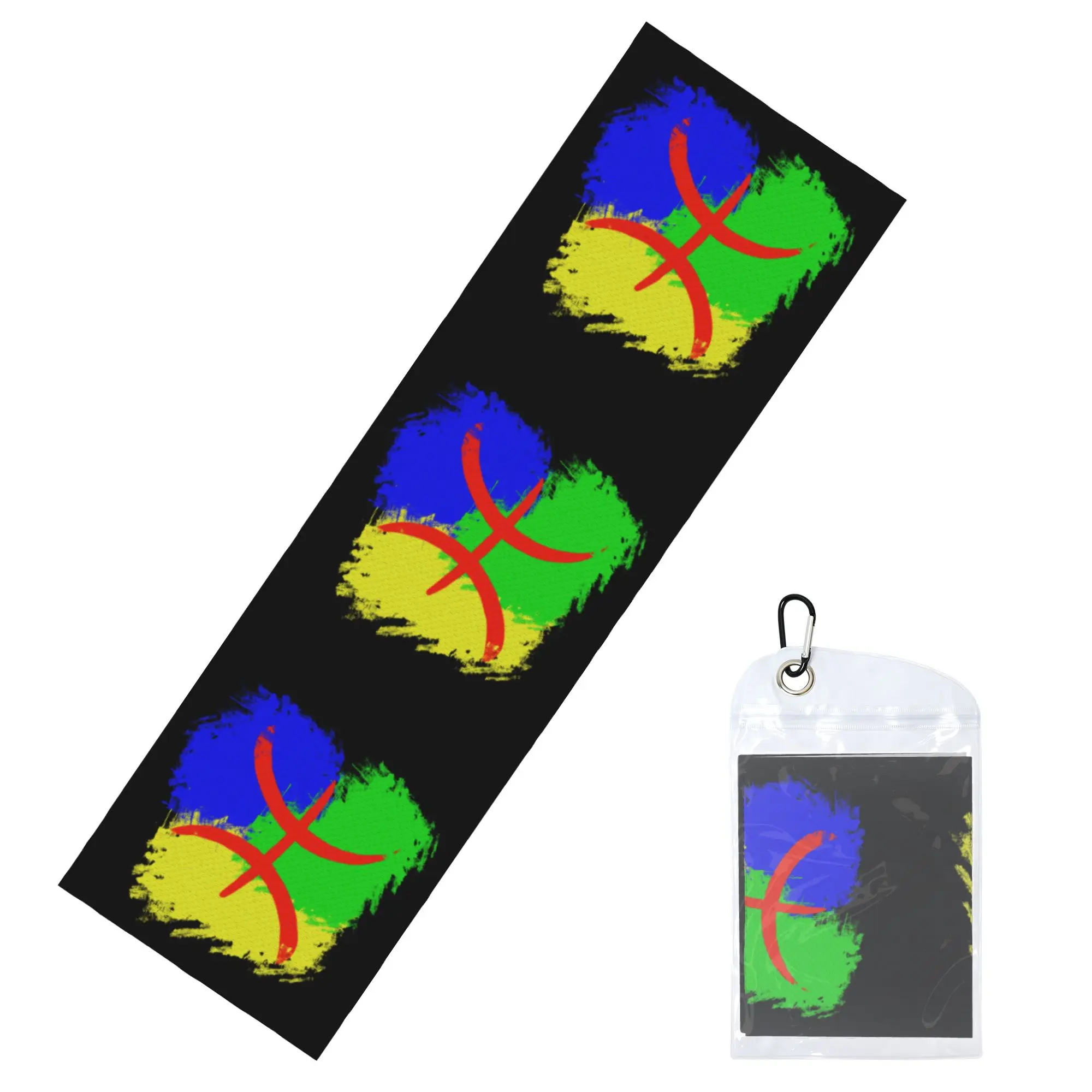 Amazigh Flag Cold Exercise Towel Quick Dry Face Towel Berber Amazir Imazighen Fitness  Towels