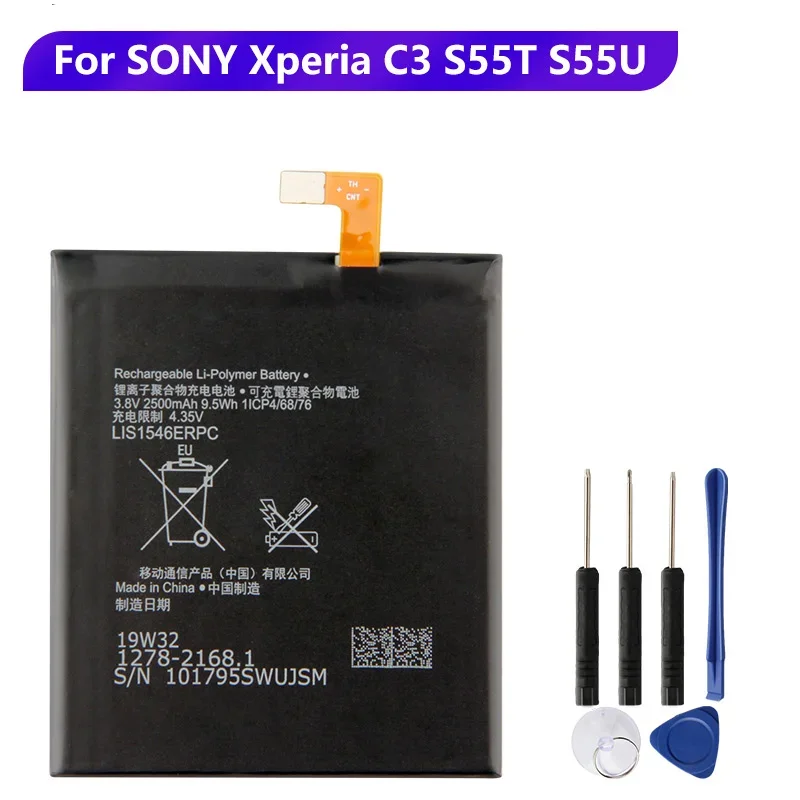 

Replacement Battery LIS1546ERPC For SONY Xperia C3 S55U S55T Rechargeable Phone Battery 2500mAh