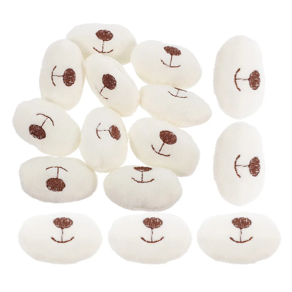 

15 шт. тканевых носиков для рукоделия, для создания животных ручной работы, декоративные элементы для шитья, мультяшные носы медведей для тканевых фигурок животных