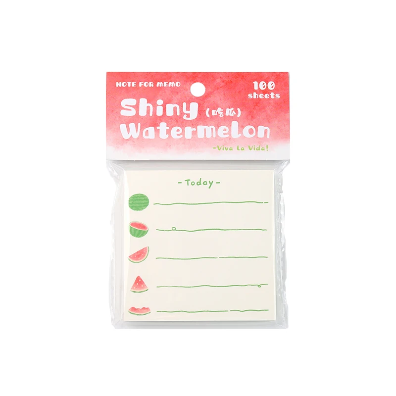 Imagem -05 - Shining Watermelon Series Papel Decorativo Bonito Adorável Retro Memo Pad de Papel Pcs por Lote