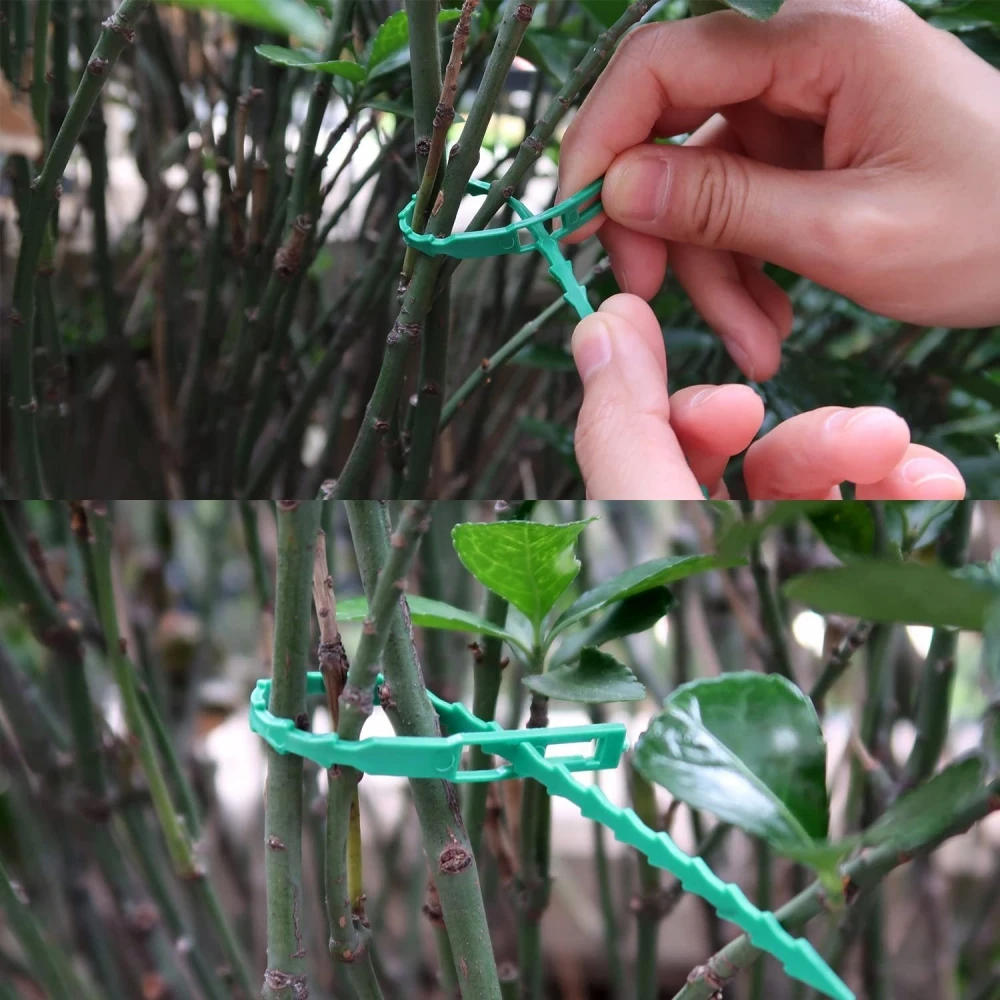 11/13/17/23cm Adjustable Plastic Plant Cable Ties Reusable Shrub Fastener for Garden Tree Climbing Support Vine Tomato Stem Clip