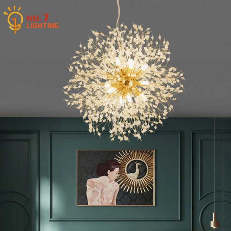 

Designer Individual Modern Crystal Firefly Dandelion Pendant Lights LED E14 Home Decor Livin/Dining Room Bedroom Store Balcony