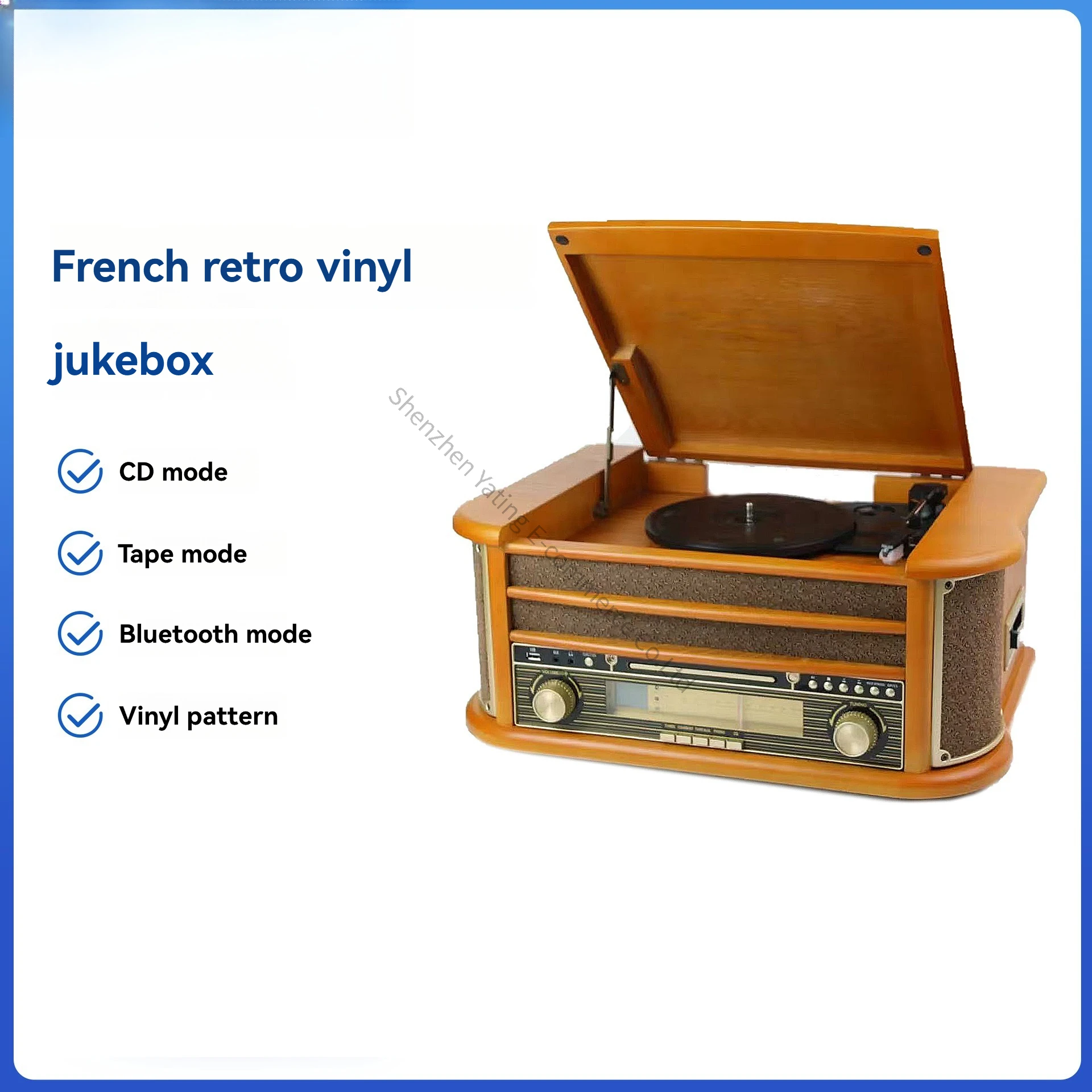 Retro LP Vinyl Record Player Multi-function Cd Phonograph Bluetooth Audio Record Player Living Room Ornament Gift