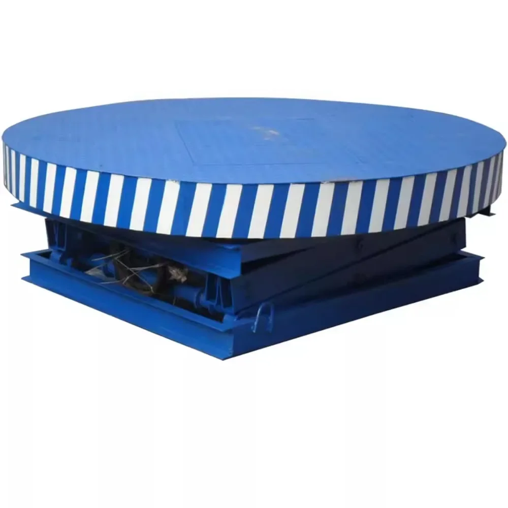 

Liftable electric rotating scissor stage