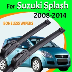 For Suzuki Splash 2008-2014 Black Car Wiper U-type Soft Rubber Boneless Wiper HD Quiet Durable Automotive Wiper 22