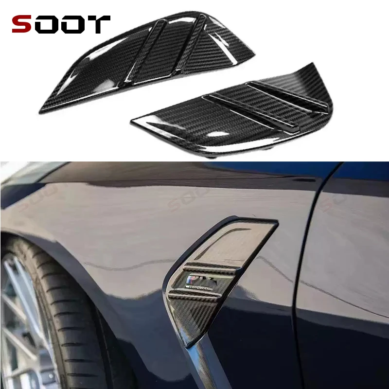 

For BMW M3 G80 M4 G82 G83 Dry Carbon Fiber Car Side Fog Lamp Air Vent Cover Trim 2021+ Replace the original parts Car Auto Parts