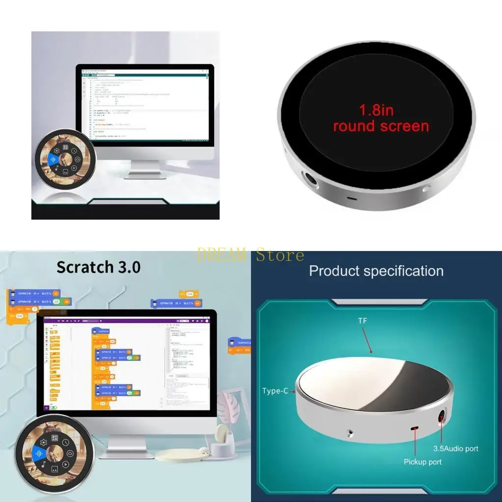 

ESP32 Development Platform,240MHz 1.8Inch Round LCD Display Support WiFi best sale