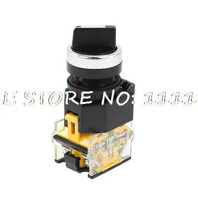 AC 380V 10A 1NO+NC 4 Terminals 2-Position Selector Self-Lock Rotary Switch