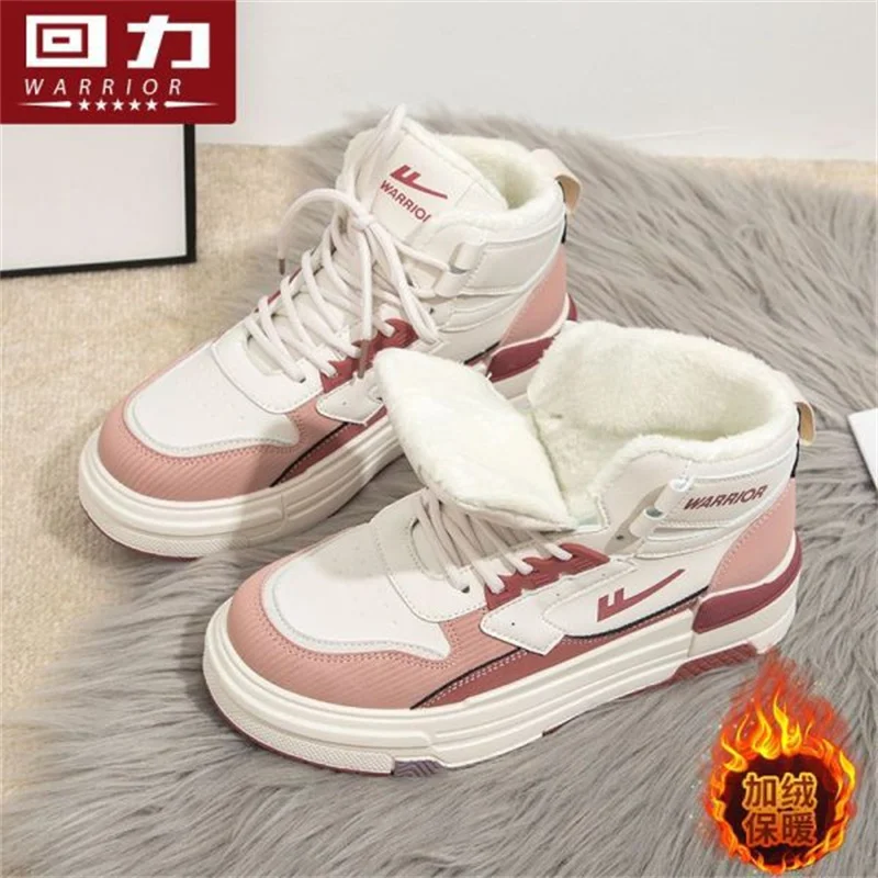 

There is velvet inside the shoes Women's Sneakers Autumn Thick Bottom Versatile Board Shoes Student White Shoes Round Toe Daily