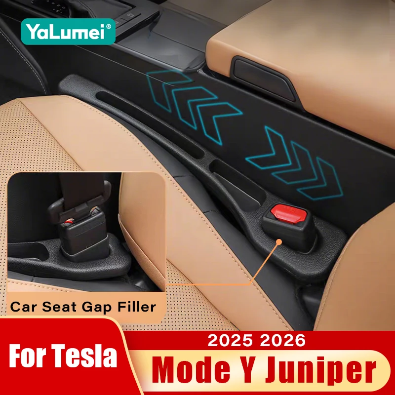ل تسلا وضع Y العرعر 2025 2026 مقعد السيارة الفجوة حشو الجانب التماس التوصيل قطاع مانعة للتسرب ملء قطاع حامل هاتف الملحقات