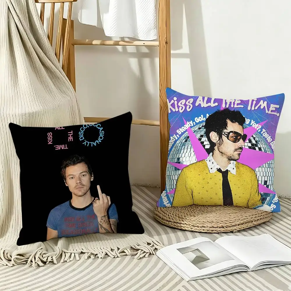 

COOL H-Harry Kiss All The Time S-Styles Pillow Case Pattern Printed Pillowcase For Living Room Sofa Cushion Cover