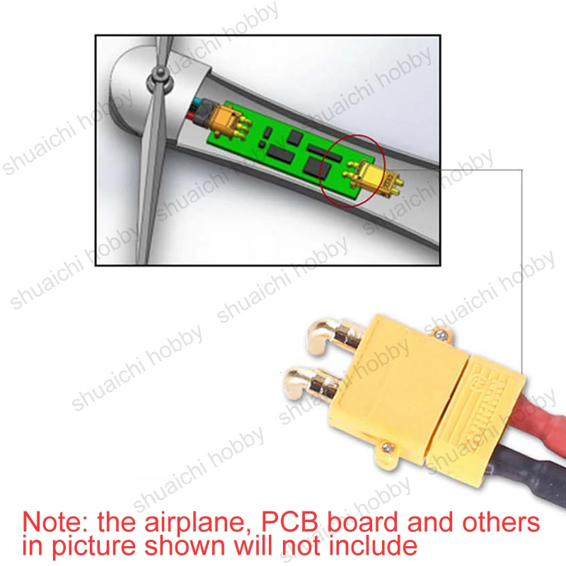 PCB 전용 수평 커넥터, DC 500V 15A XT30PW 수 암 플러그, 3.0mm 용접 핀, 드론 RC 모델 배터리 부품, 10 개