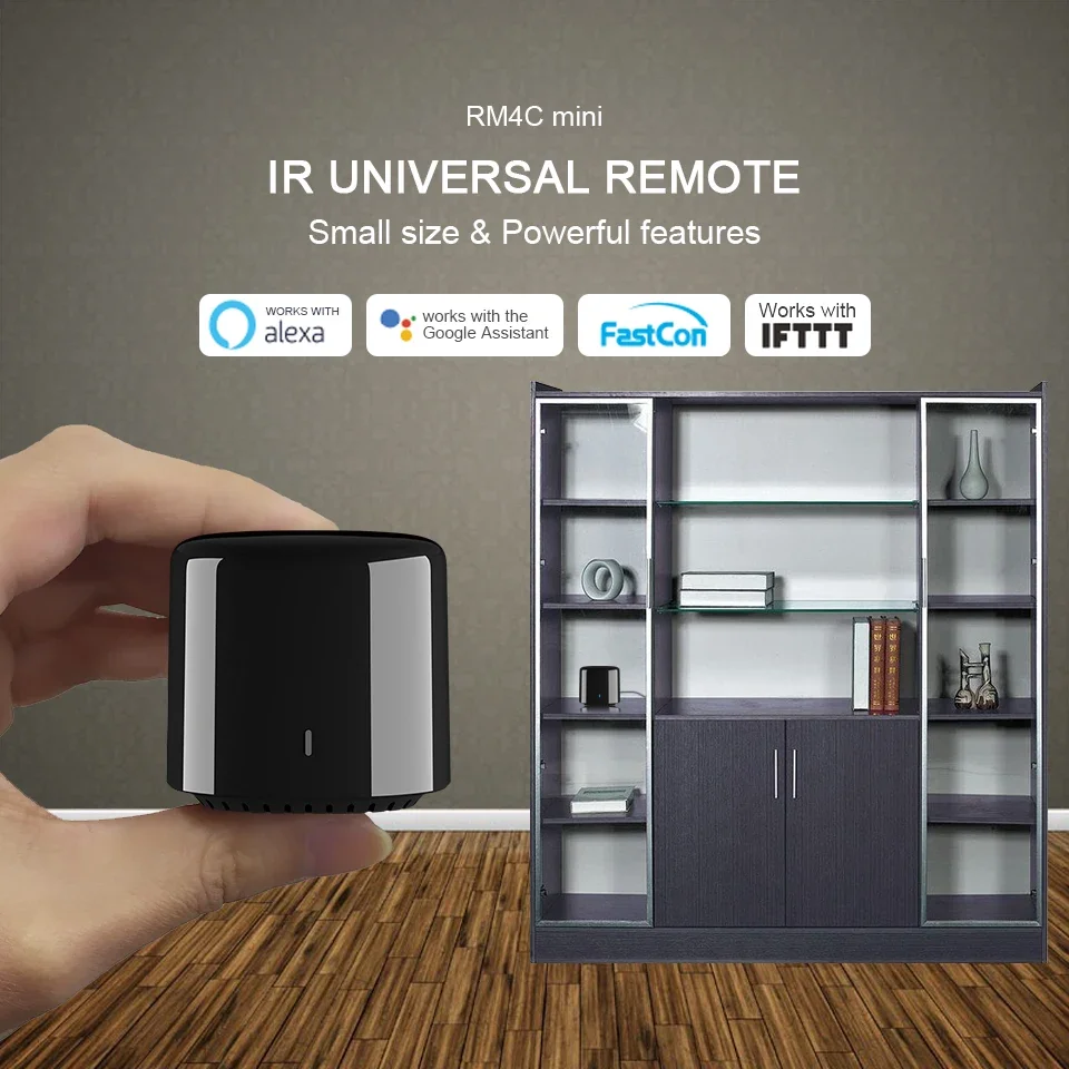 Broadlink RM4C Mini WiFi IR Smart Remote Control Bestcon Universal Infrared Remote Controls Work with Alexa Google Home For AC