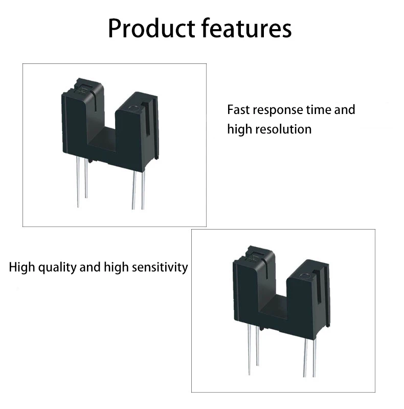 Slot-type photoelectric switch 9608, with a slot width of 5mm, infrared photoelectric sensor, record player slot-type optical co