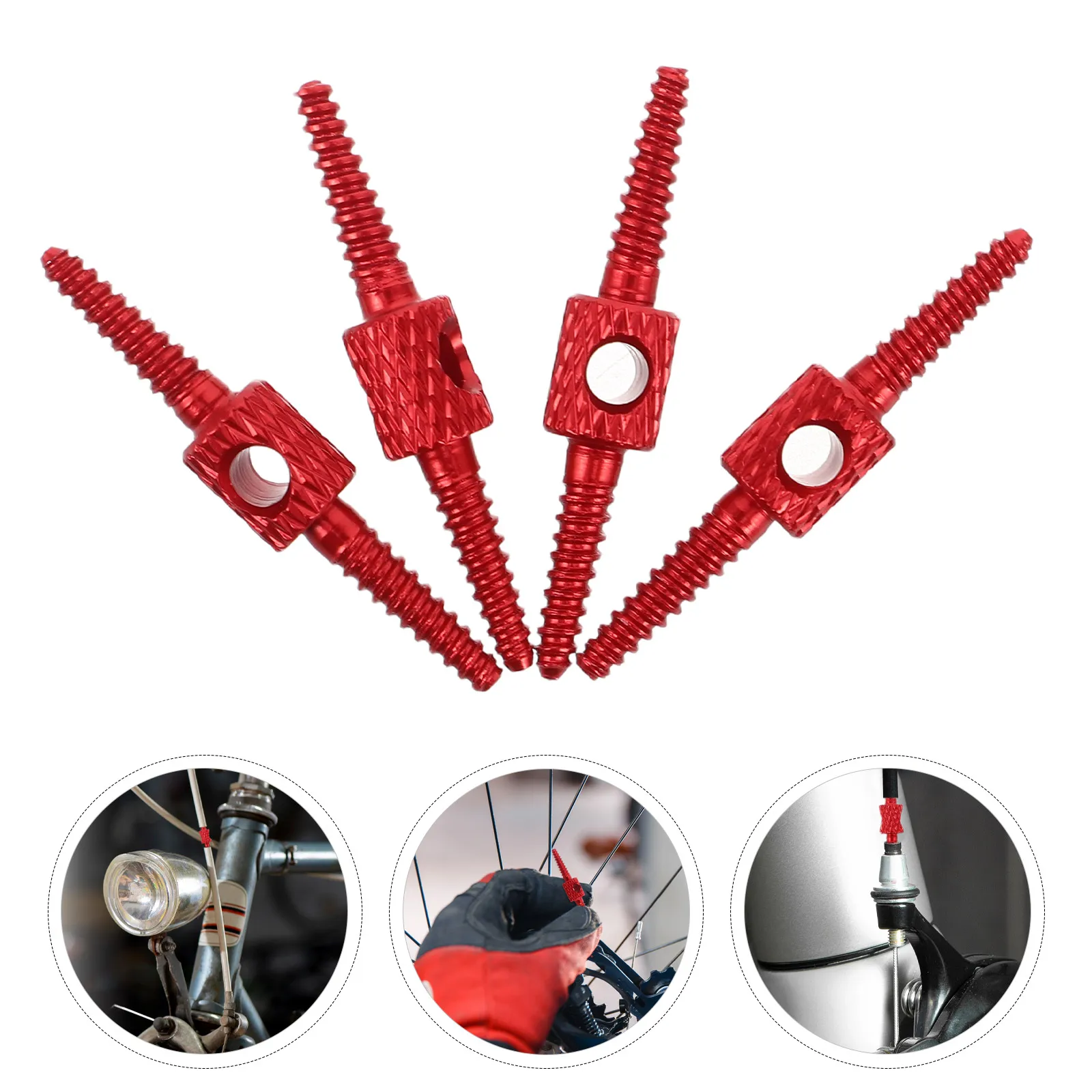 

4pcs Bicycle Internal Cable Routing Kit Aluminum Alloy Brake Hose Connector Cable Guide For Mountain Bike Frame Shift Management