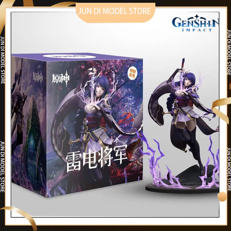 28cm Game Genshin Impact Beelzebul Figure Raiden Shogun Gk Pvc Action Figure Statue Model Doll Decoat Collect Toys Kids Gift