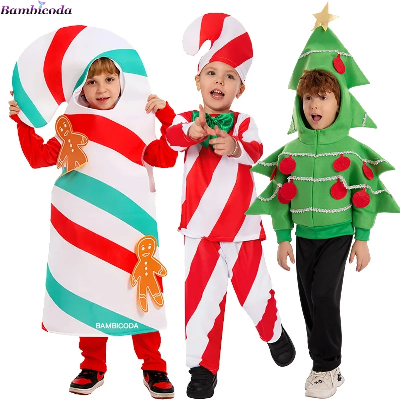 Girls Boys Candy Costume Candy Prium Clothes Carnival Party Clothing Kids Cosplay Fancy Rainbow Christmas Costume Outfits 3-10Y