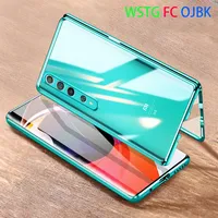 360 Metal Magnetic Case For Xiaomi Redmi Note 9s 8 7 K20 Pro 8T 8A Mi9 Mi10 9T Note10 cc9 Pro A3 cc9e Full Protection Flip Cover
