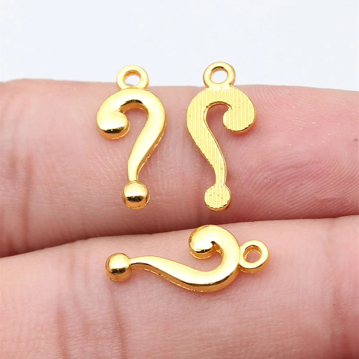 WYSIWYG 20pcs 18x8mm Question Mark Charm Pendants For Jewelry Making Question Mark Pendants Charm Question Mark