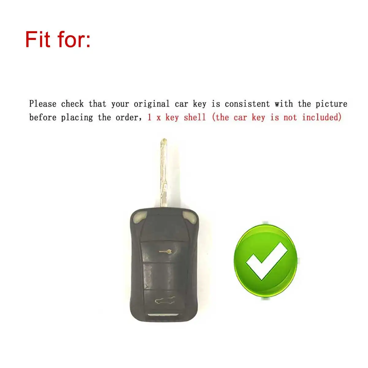 Custodia protettiva per chiave a distanza lucida in fibra di carbonio custodia protettiva per Porsche Cayenne 1st Gen. (2003-2010)