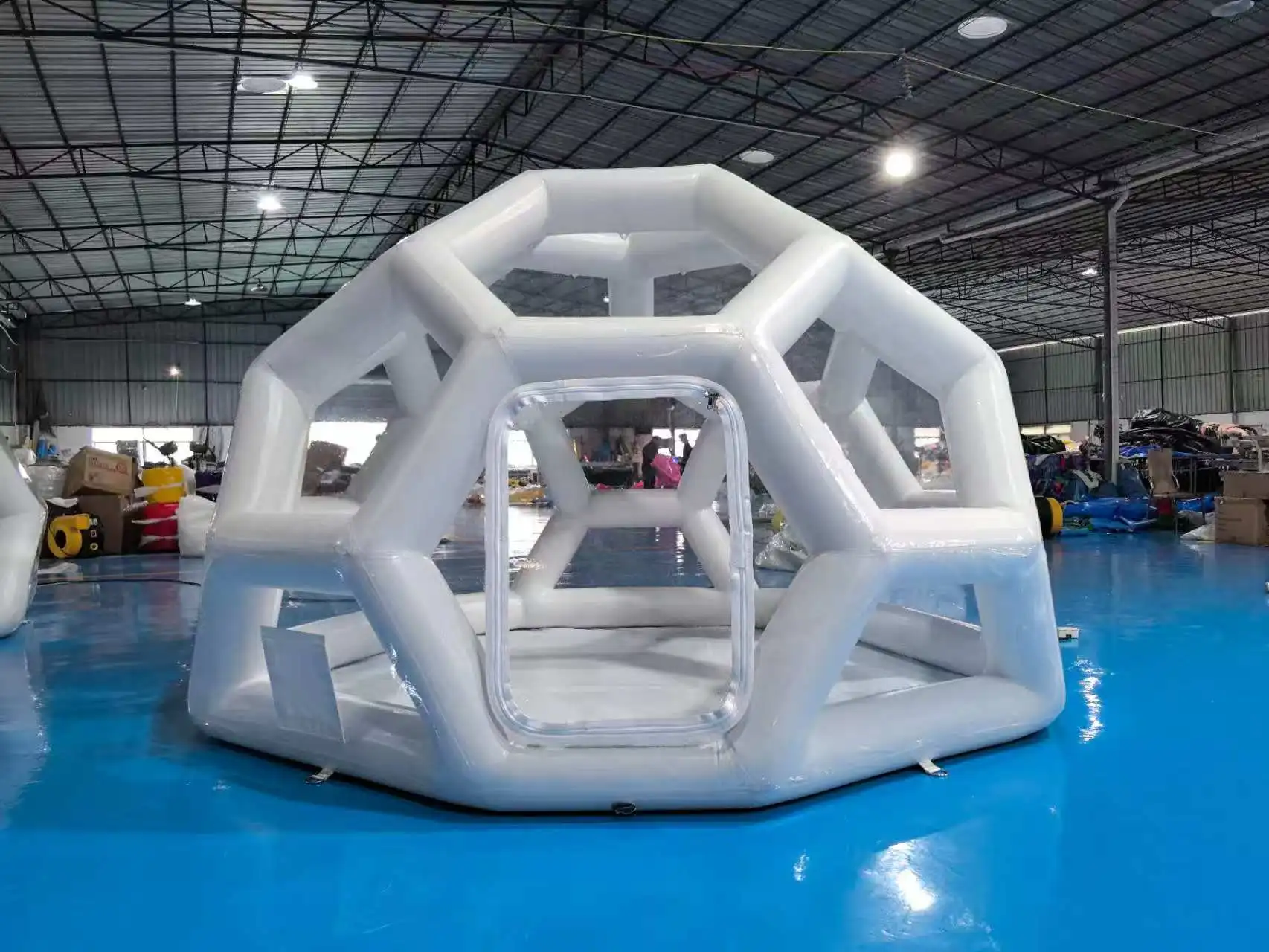 Gran oferta, tienda de fútbol inflable, tienda de campaña transparente con burbujas, tienda de fútbol blanca inflable