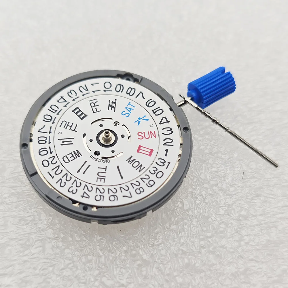 NH36-reloj automático con movimiento mecánico, accesorio de reemplazo con fecha en inglés y semana, corona de 3 o 3,8 o