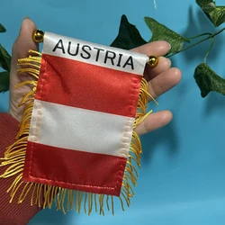 Bandera Austria ventana coche 8x12 cm poliéster doble cara impresa