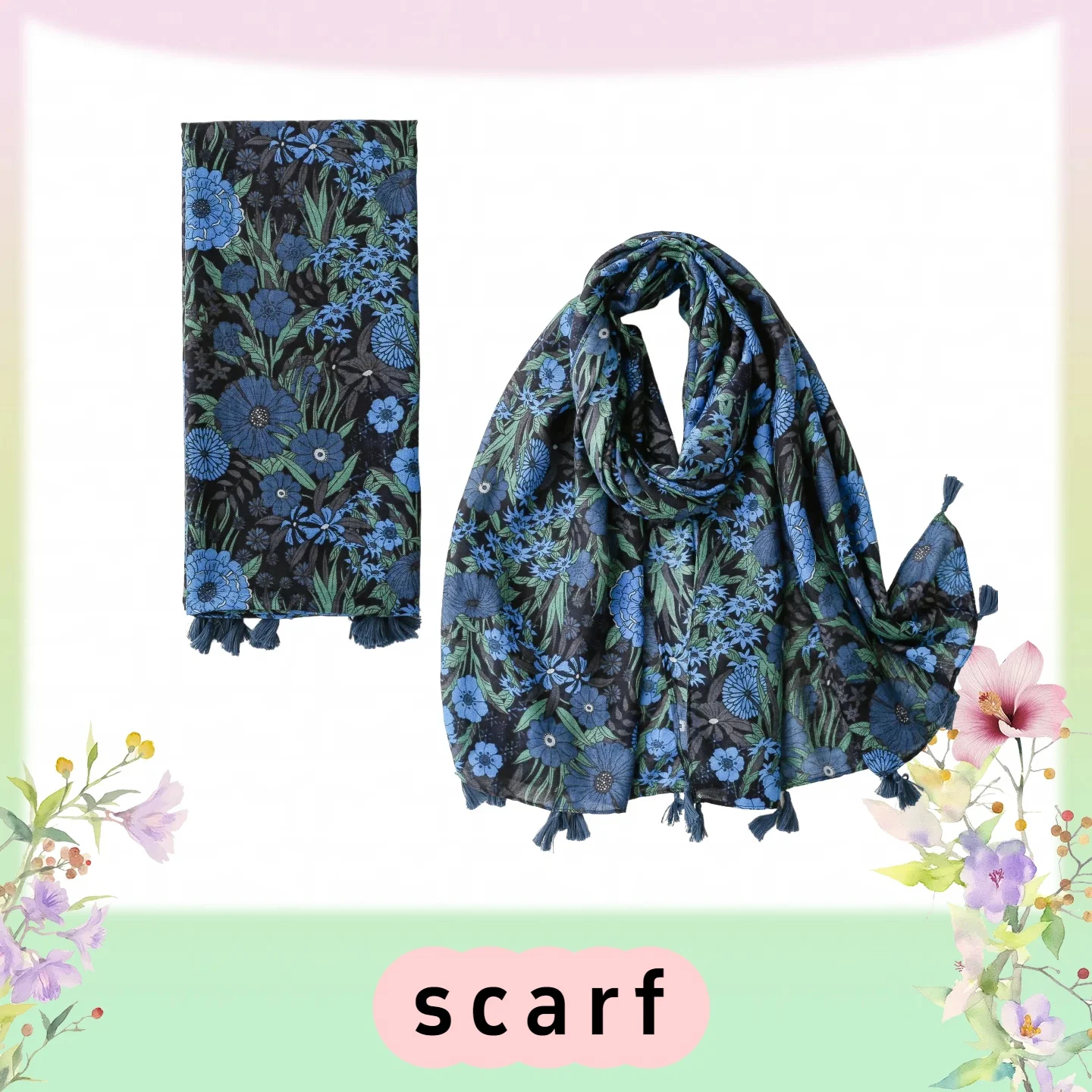 المرأة خمر العرقية نمط مطبوعة وشاح حريري التفاف شال للارتداء اليومي نزهات غير رسمية المناسبات الرسمية السفر