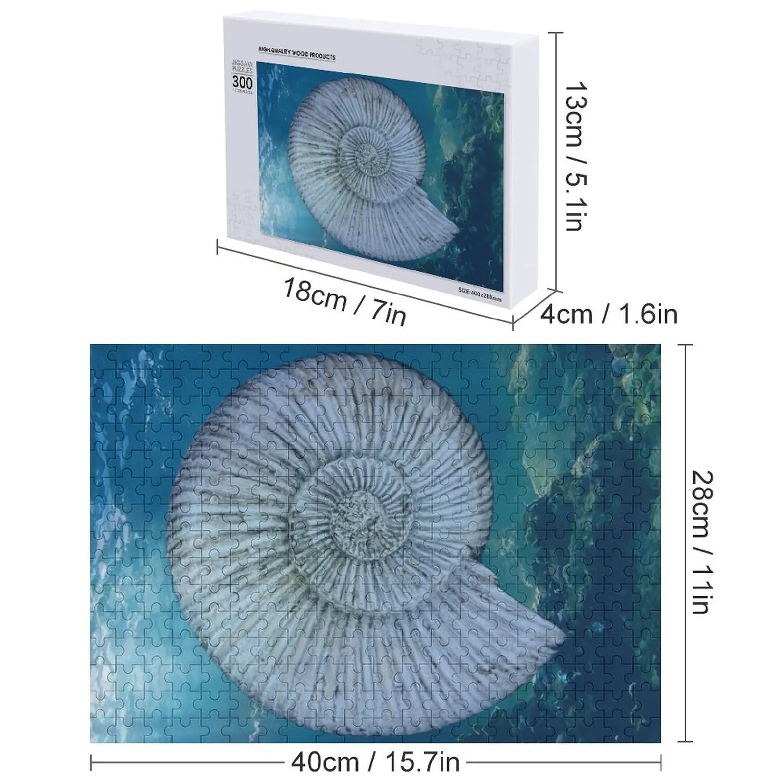 化石アンモナイト ジグソーパズル パーソナライズされた子供向けギフト パーソナライズされたおもちゃ 写真カスタムパズル