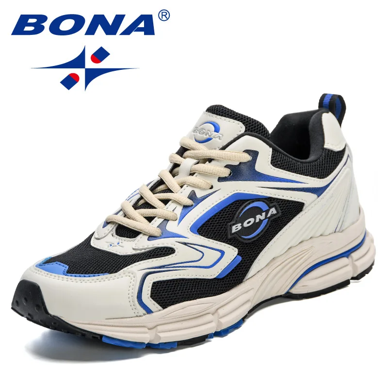 BONA 2023 New Men Casual Sneakers High Quality Light Breathable Sport Designers Athletic Shoe Man Footwear Popular Running Shoes