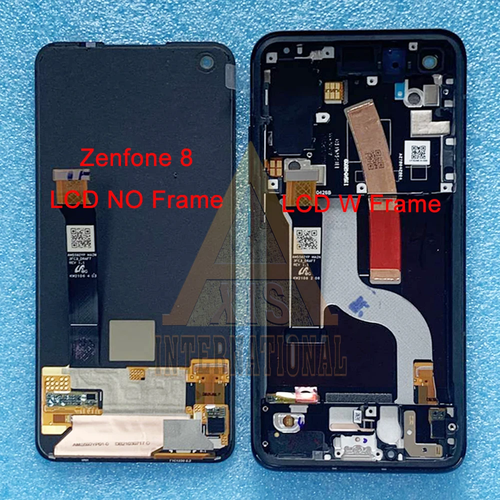 Original Amoled For Asus Zenfone 8 ZS590KS LCD Zenfone 9 9Z Display Screen+Touch Panel Digitizer For Zenfone 10 10Z AI2302 Frame