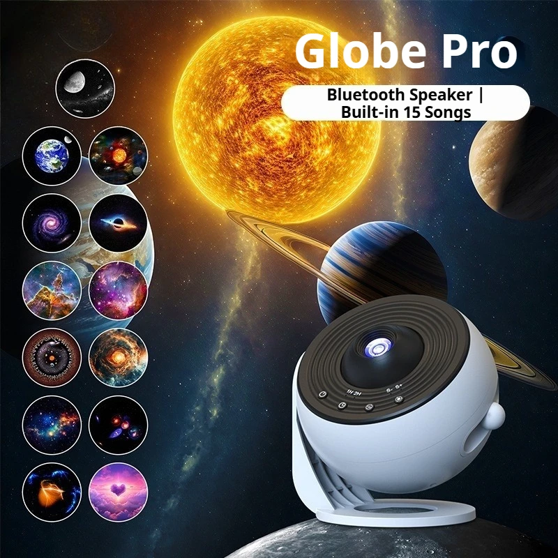 Star Projector Galaxy Night Light PRO 15 Built-in Music Tracks Remote Control Bluetooth Starry Sky Ambient Lamp Romantic Gift